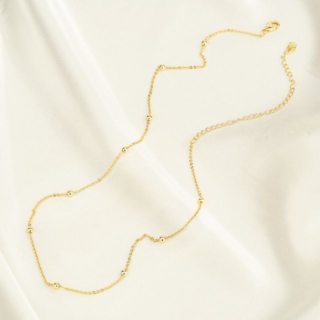 Beaded Satellite Chain Necklace 